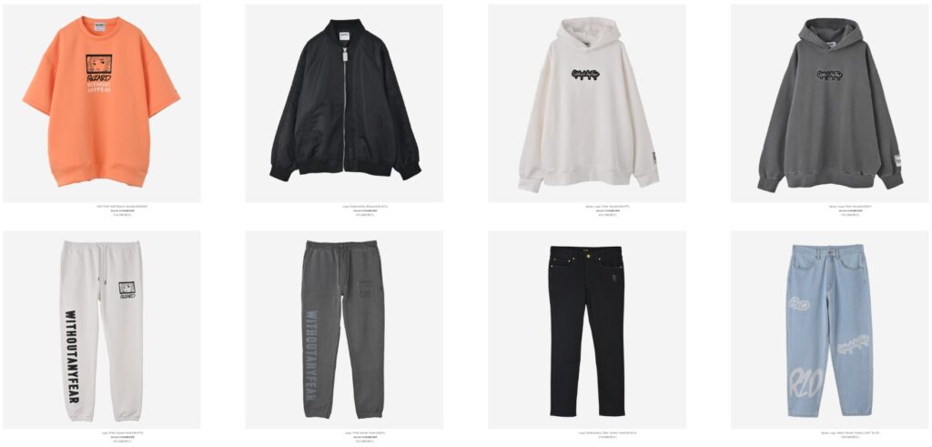 ReZARD 展開商品 ファッション系統