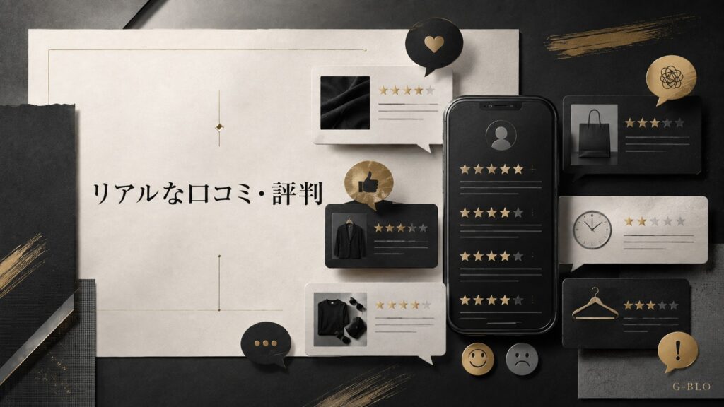 ReZARD利用者の口コミや評判をスマートフォン、星評価、レビューカードで表現した画像