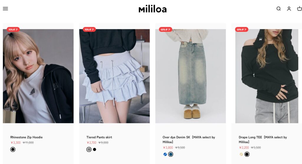 mililoa公式通販サイト